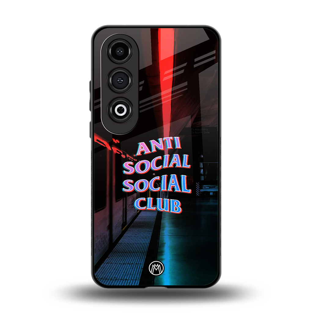 anti social social club back phone cover | glass case for oneplus nord ce 4