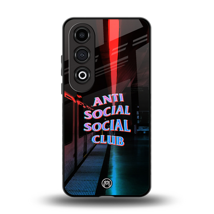 anti social social club back phone cover | glass case for oneplus nord ce 4