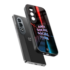 anti social social club back phone cover | glass case for oneplus nord ce 4