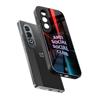 anti social social club back phone cover | glass case for oneplus nord ce 4