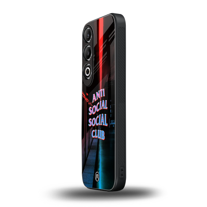anti social social club back phone cover | glass case for oneplus nord ce 4