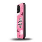 anti social social club pink edition back phone cover | glass case for nothing phone 1