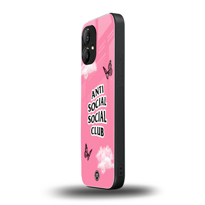anti social social club pink edition back phone cover | glass case for nothing phone 1