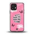 anti social social club pink edition back phone cover | glass case for nothing phone 2