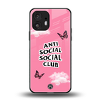 anti social social club pink edition back phone cover | glass case for nothing phone 2