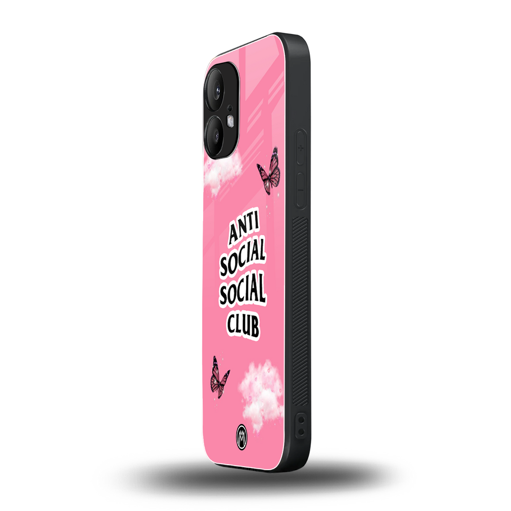 anti social social club pink edition back phone cover | glass case for nothing phone 2