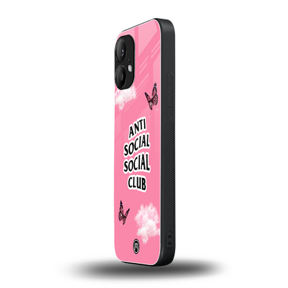 anti social social club pink edition back phone cover | glass case for nothing phone 2