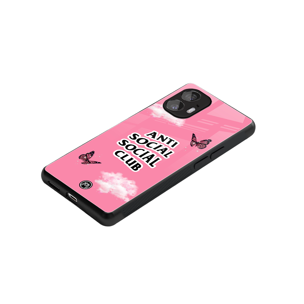 anti social social club pink edition back phone cover | glass case for nothing phone 2