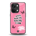 anti social social club pink edition back phone cover | glass case for oneplus nord 3