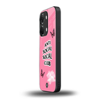 anti social social club pink edition back phone cover | glass case for oneplus nord 3