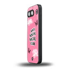anti social social club pink edition back phone cover | glass case for oneplus nord 4