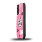 anti social social club pink edition back phone cover | glass case for oneplus nord ce 4 lite