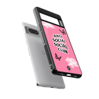 anti social social club pink edition back phone cover | glass case for Google Pixel 7A