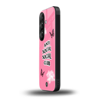 anti social social club pink edition back phone cover | glass case for samsung galaxy s24 fe