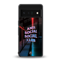 anti social social club back phone cover | glass case for google pixel 6 pro