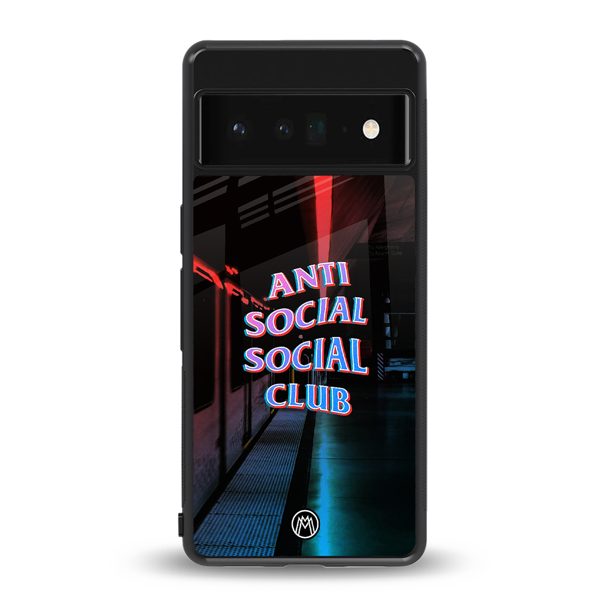 anti social social club back phone cover | glass case for google pixel 6 pro