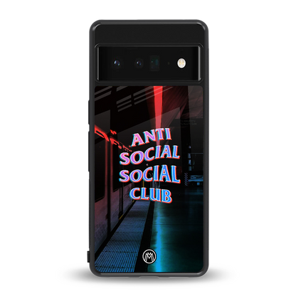 anti social social club back phone cover | glass case for google pixel 6 pro