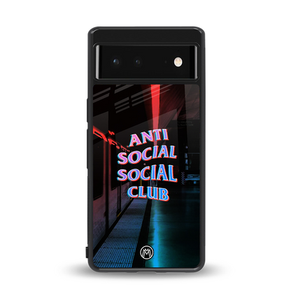 anti social social club back phone cover | glass case for google pixel 6