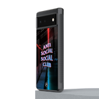 anti social social club back phone cover | glass case for google pixel 6