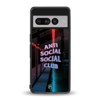 anti social social club back phone cover | glass case for google pixel 7 pro