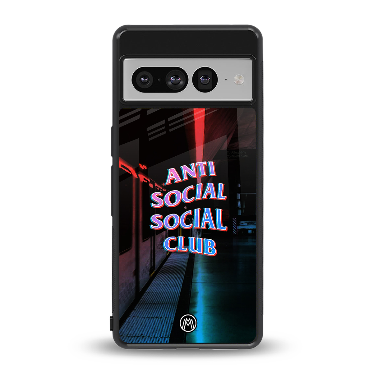 anti social social club back phone cover | glass case for google pixel 7 pro