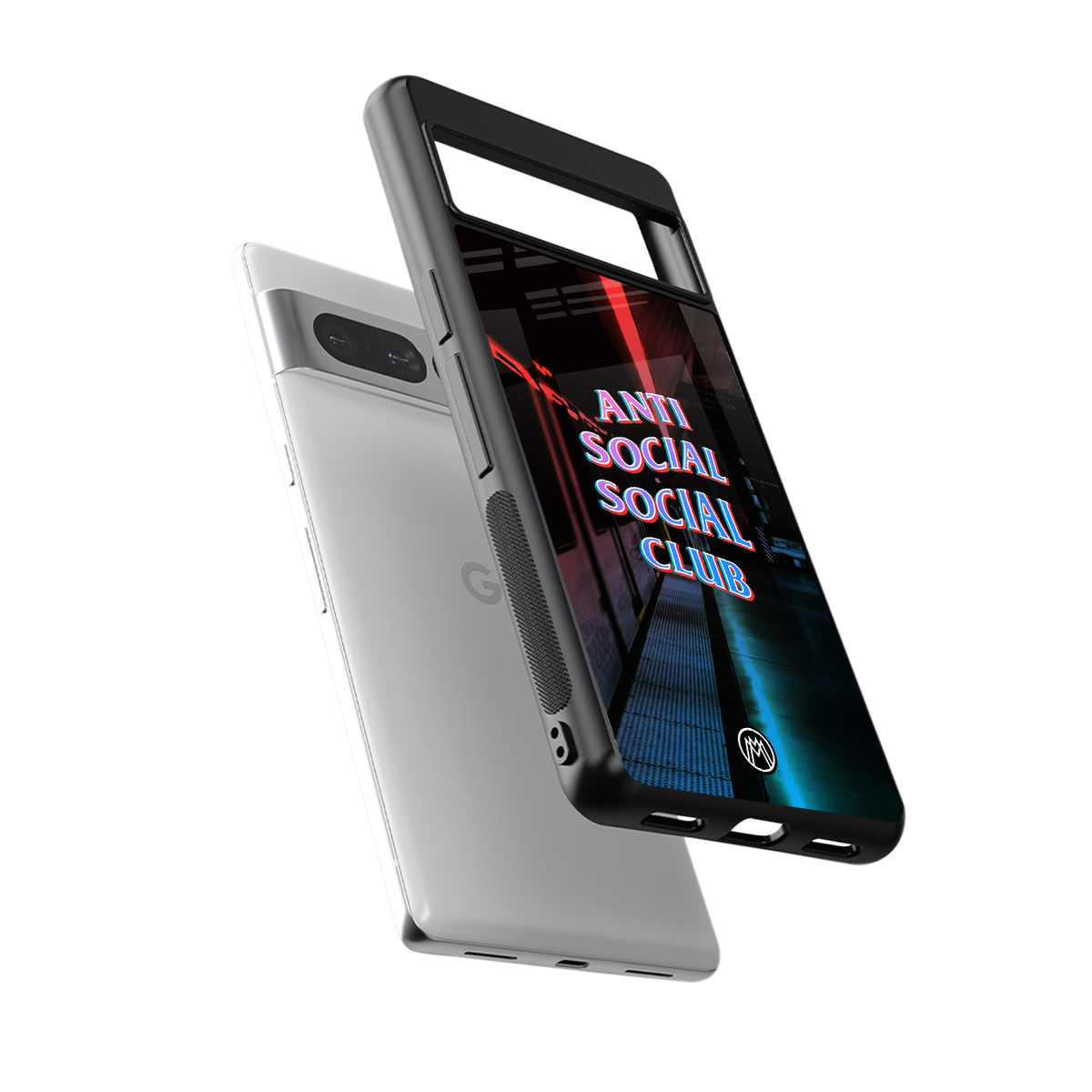 anti social social club back phone cover | glass case for google pixel 7 pro
