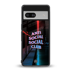 anti social social club back phone cover | glass case for Google Pixel 7A