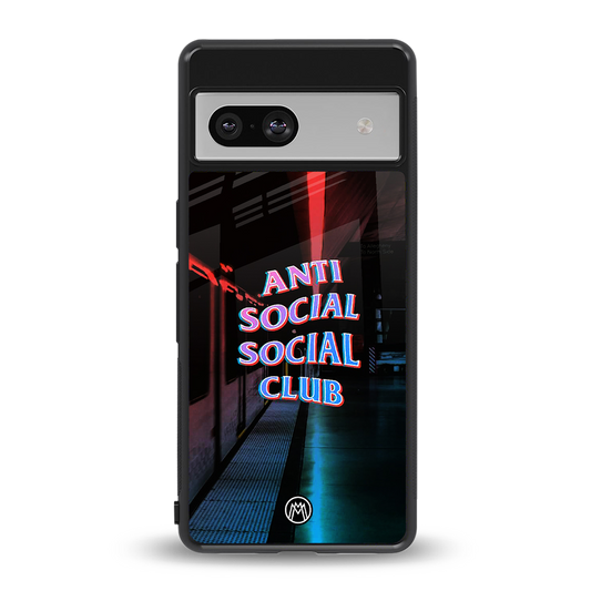 anti social social club back phone cover | glass case for Google Pixel 7A