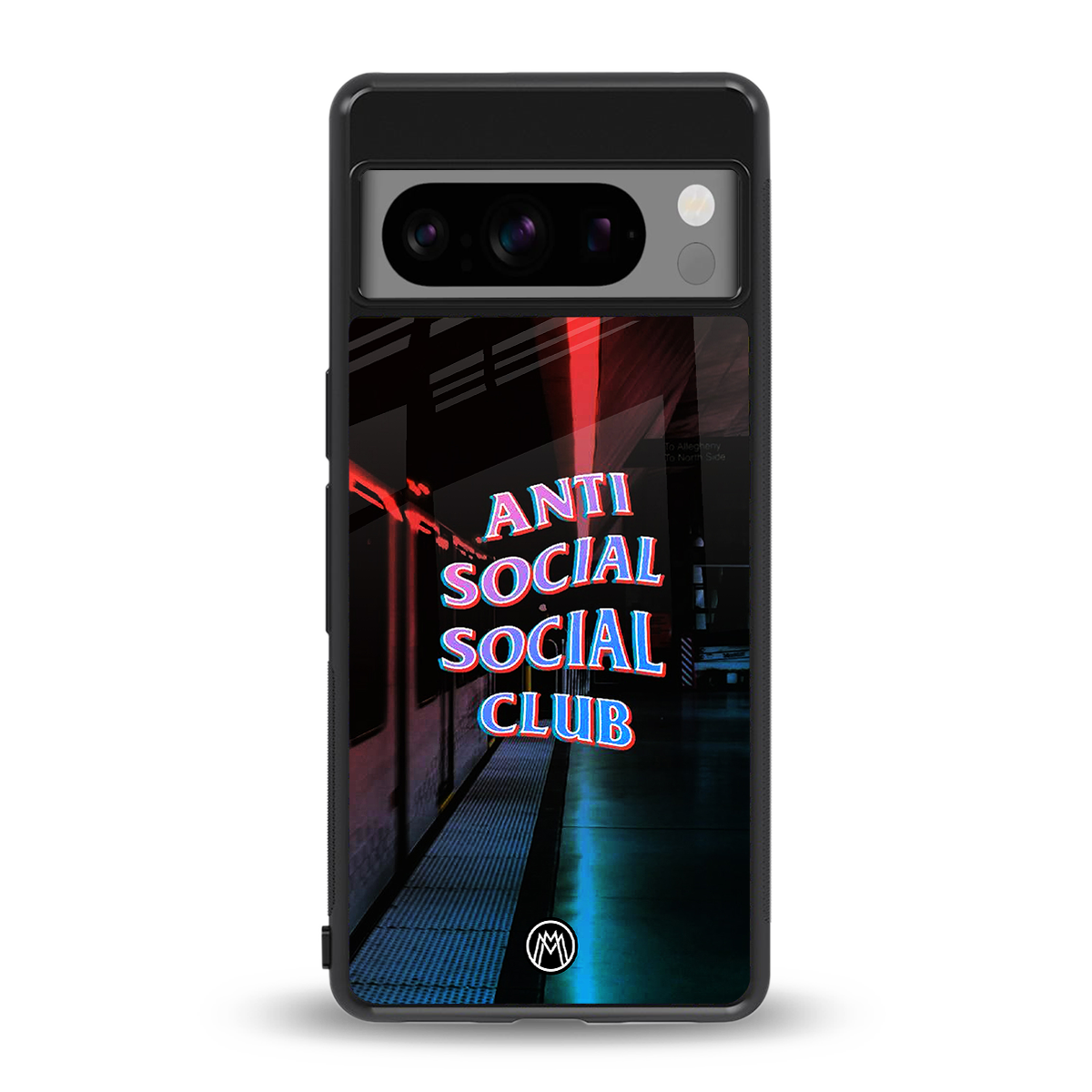 anti social social club back phone cover | glass case for google pixel 8 pro