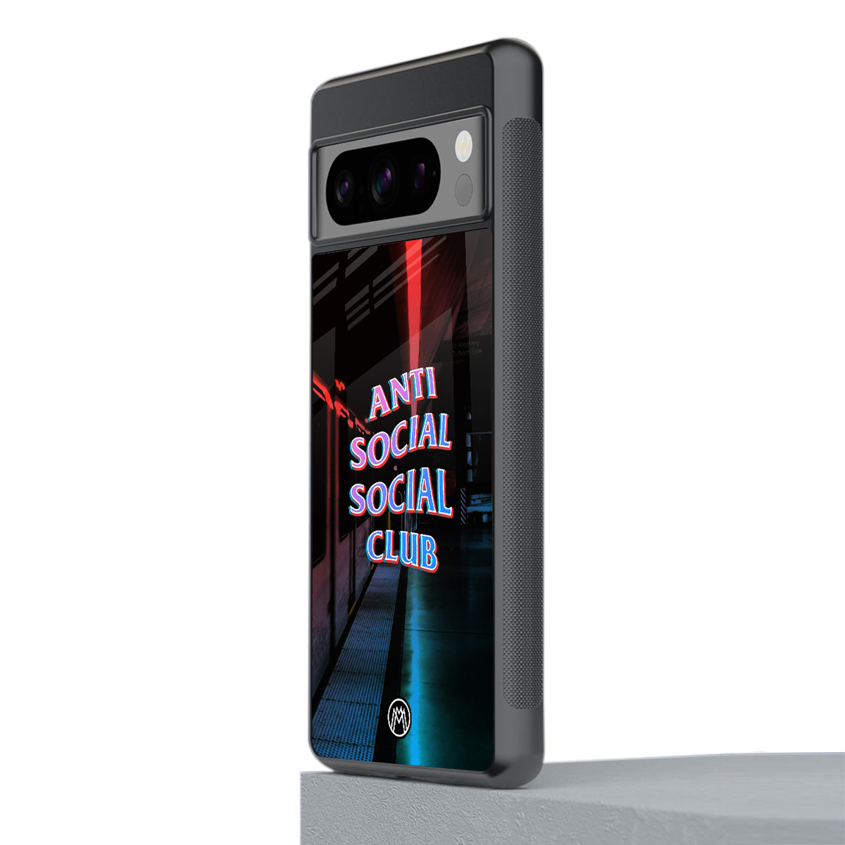 anti social social club back phone cover | glass case for google pixel 8 pro