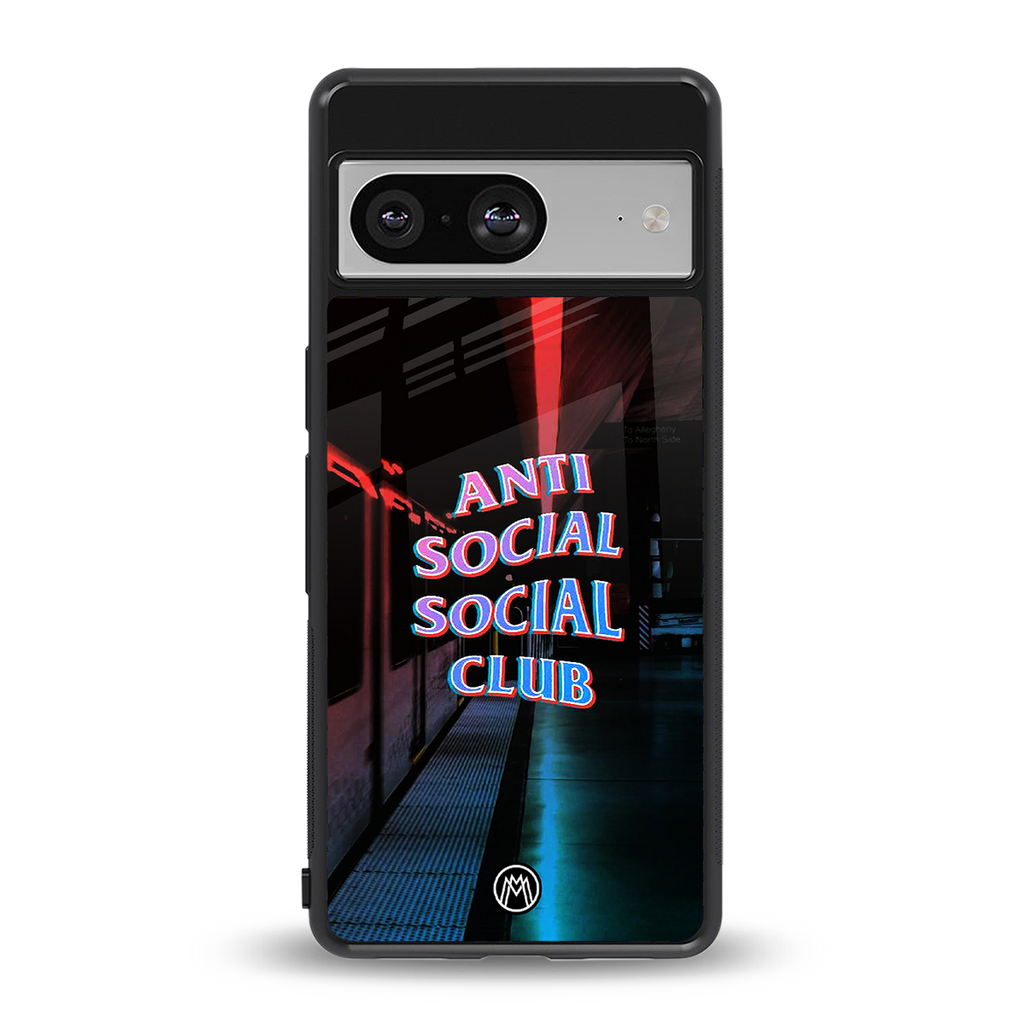 anti social social club back phone cover | glass case for Google Pixel 8