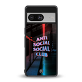 anti social social club back phone cover | glass case for Google Pixel 8