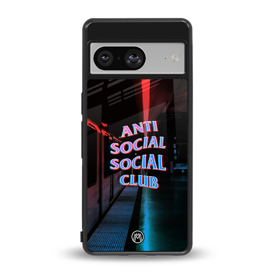 anti social social club back phone cover | glass case for Google Pixel 8