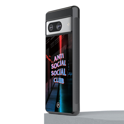 anti social social club back phone cover | glass case for Google Pixel 8