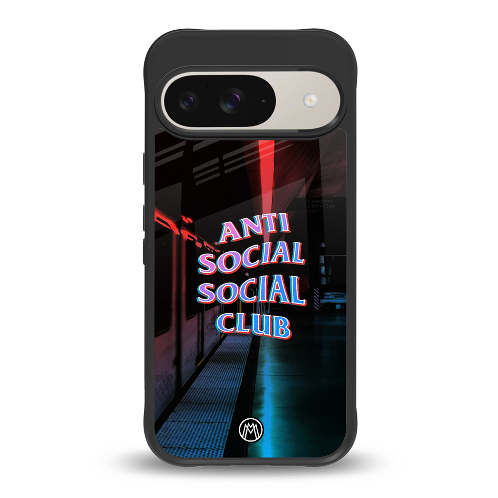 anti social social club back phone cover | glass case for google pixel 9