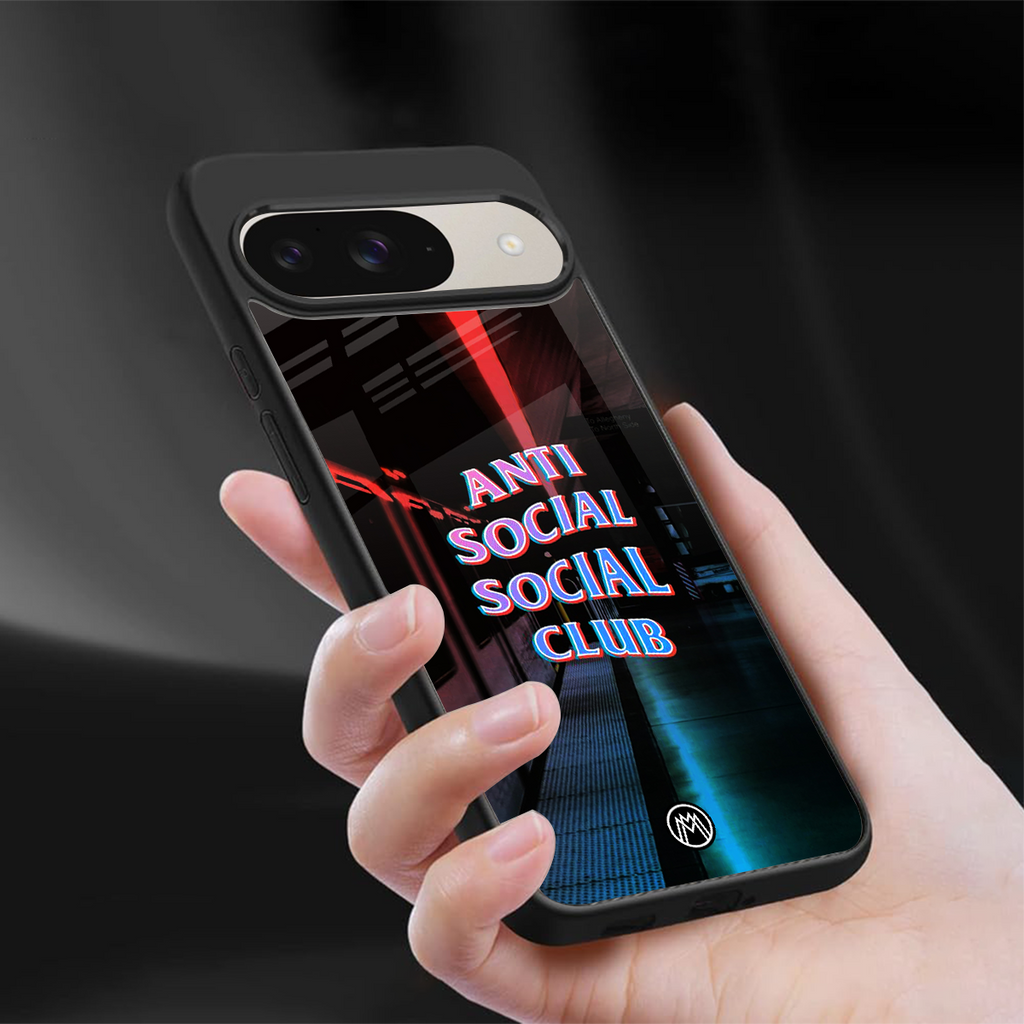 anti social social club back phone cover | glass case for google pixel 9