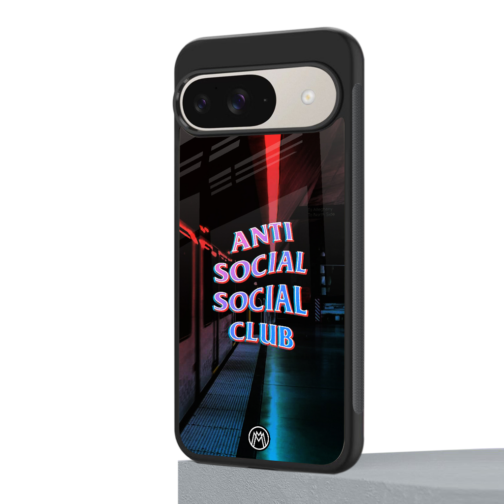 anti social social club back phone cover | glass case for google pixel 9