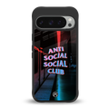 anti social social club back phone cover | glass case for google pixel 9 pro