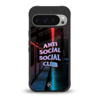 anti social social club back phone cover | glass case for google pixel 9 pro