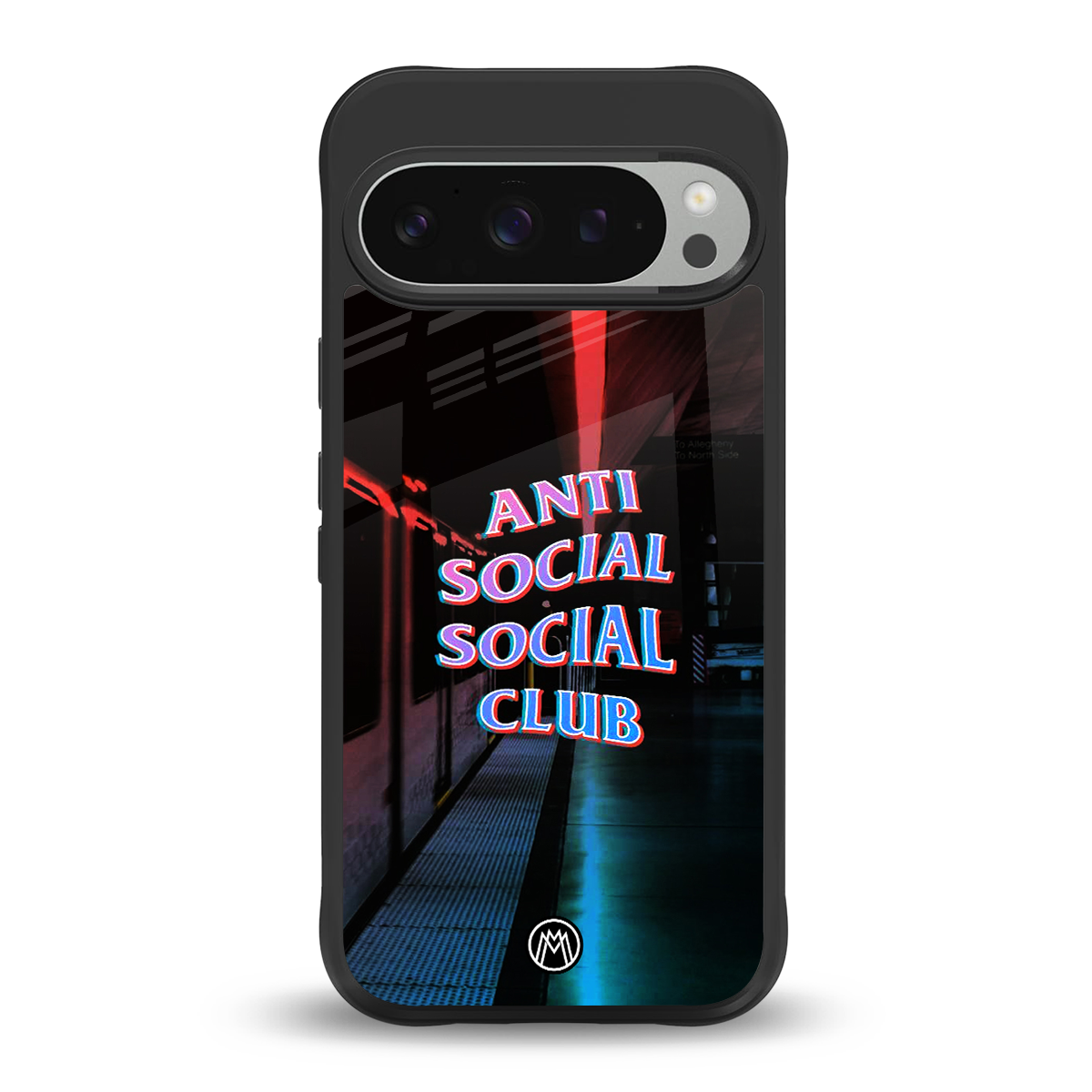 anti social social club back phone cover | glass case for google pixel 9 pro xl