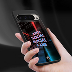 anti social social club back phone cover | glass case for google pixel 9 pro xl