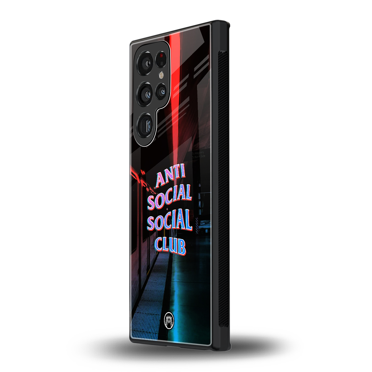 anti social social club back phone cover | glass case for samsung galaxy s23 ultra