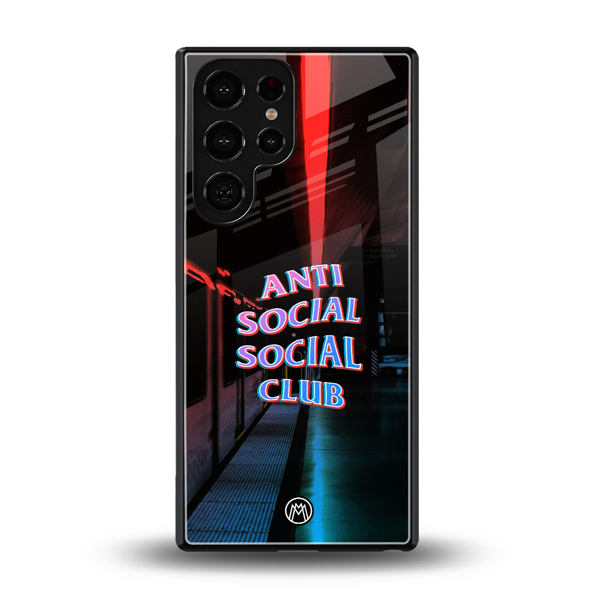 anti social social club back phone cover | glass case for samsung galaxy s25 ultra