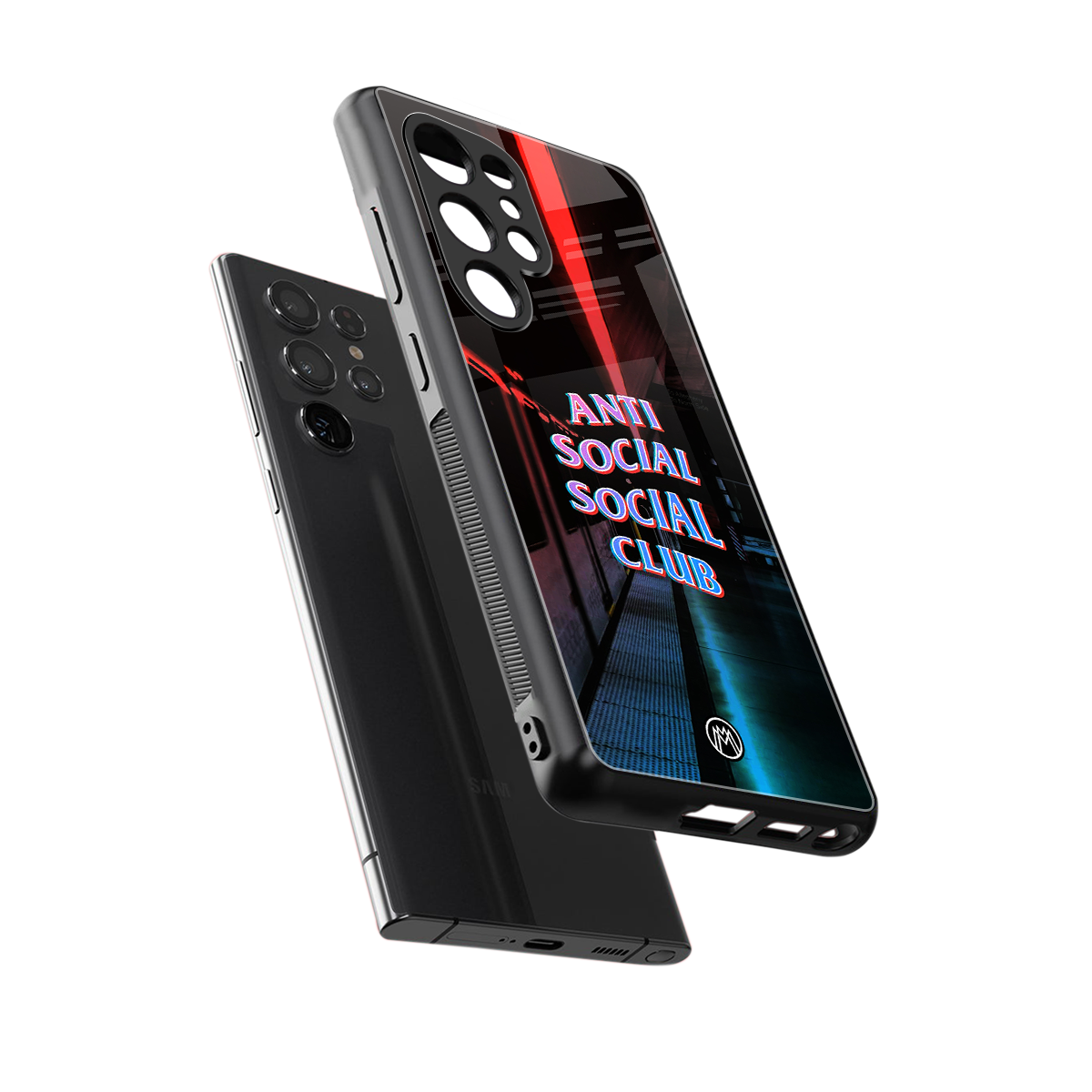 anti social social club back phone cover | glass case for samsung galaxy s25 ultra