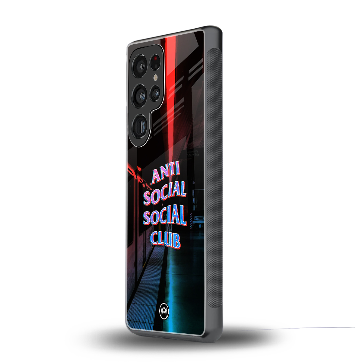 anti social social club back phone cover | glass case for samsung galaxy s25 ultra