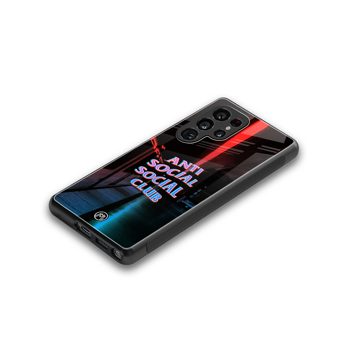 anti social social club back phone cover | glass case for samsung galaxy s25 ultra