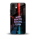 anti social social club back phone cover | glass case for samsung galaxy s25 plus