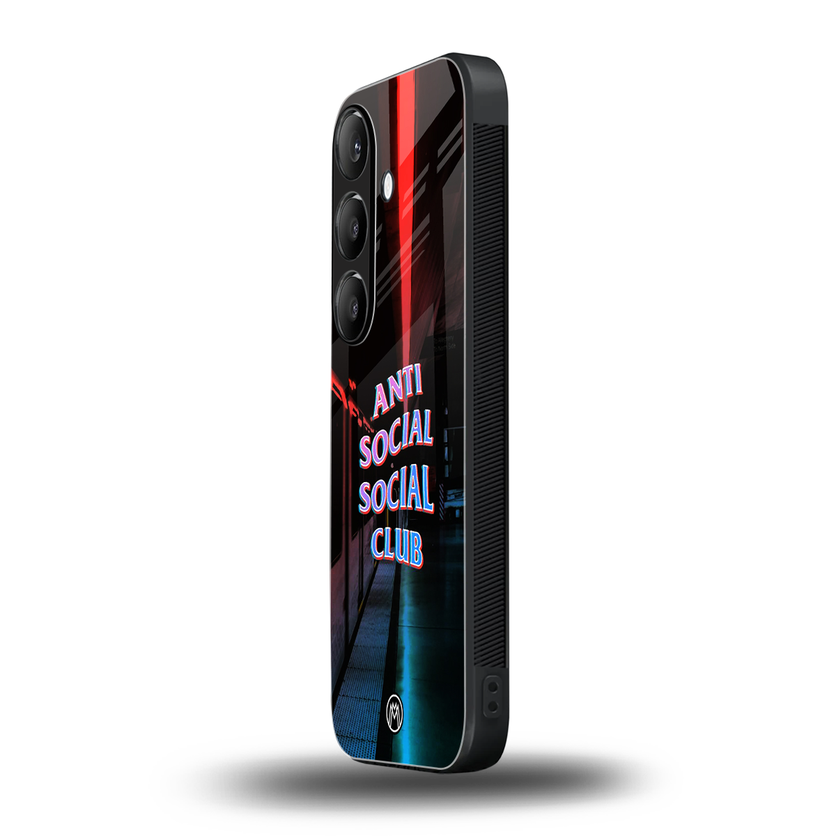 anti social social club back phone cover | glass case for samsung galaxy s24 fe