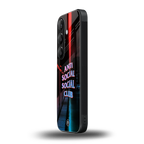 anti social social club back phone cover | glass case for samsung galaxy s23