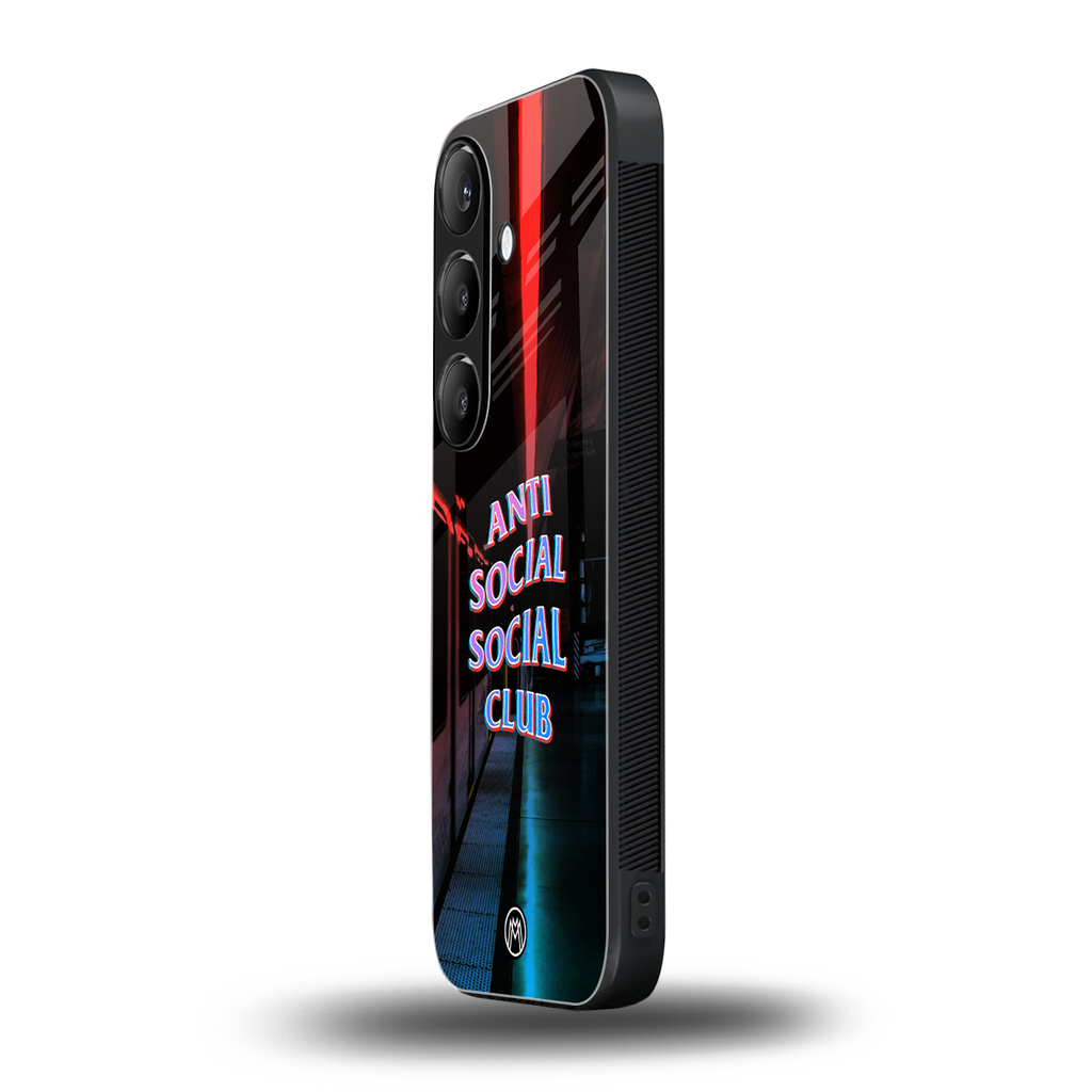 anti social social club back phone cover | glass case for samsung galaxy s25